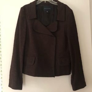 Brown double breasted jacket, size 12